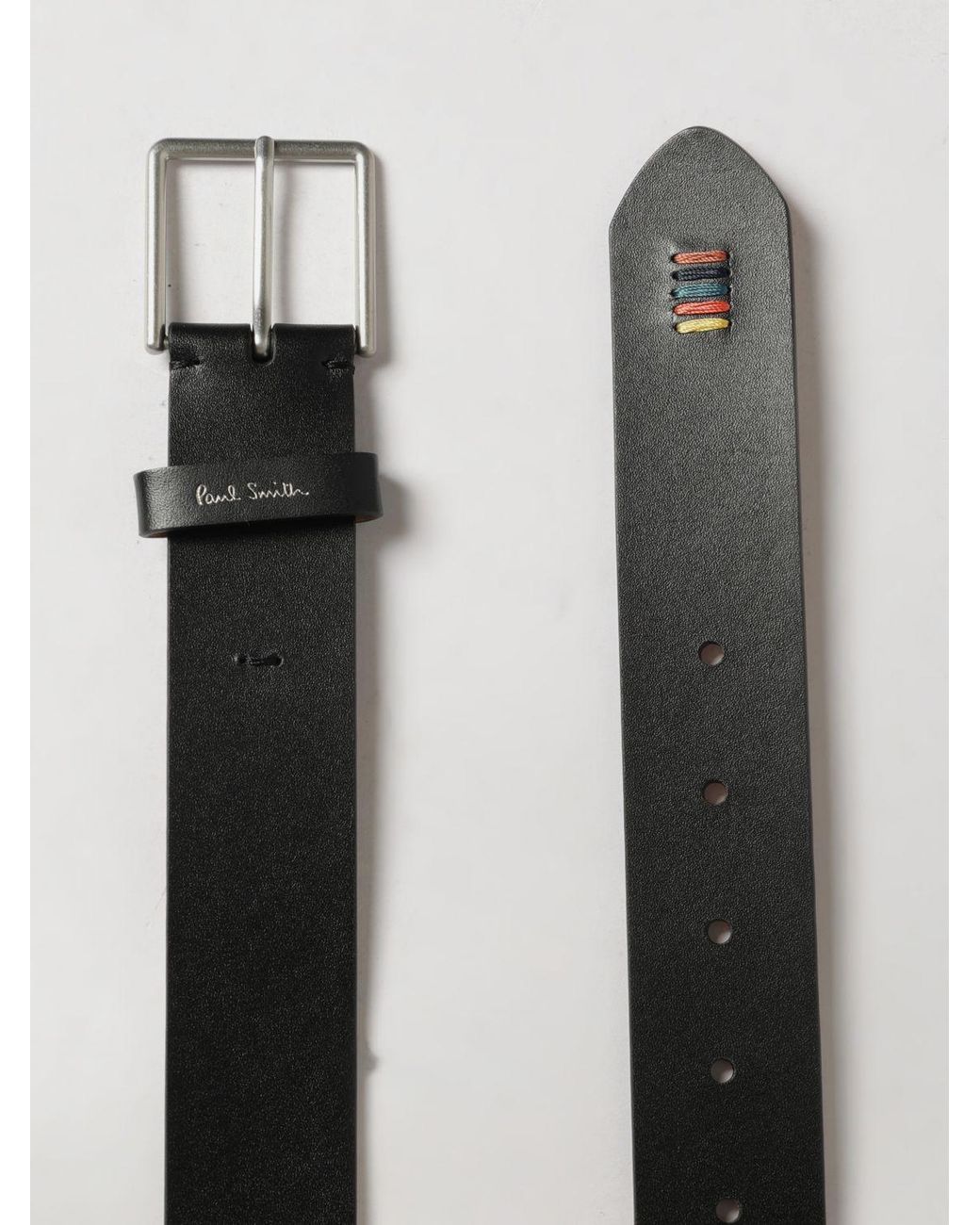Paul Smith Verstellbarer Kalbsledergürtel Mit Dornschließe in Black für Herren