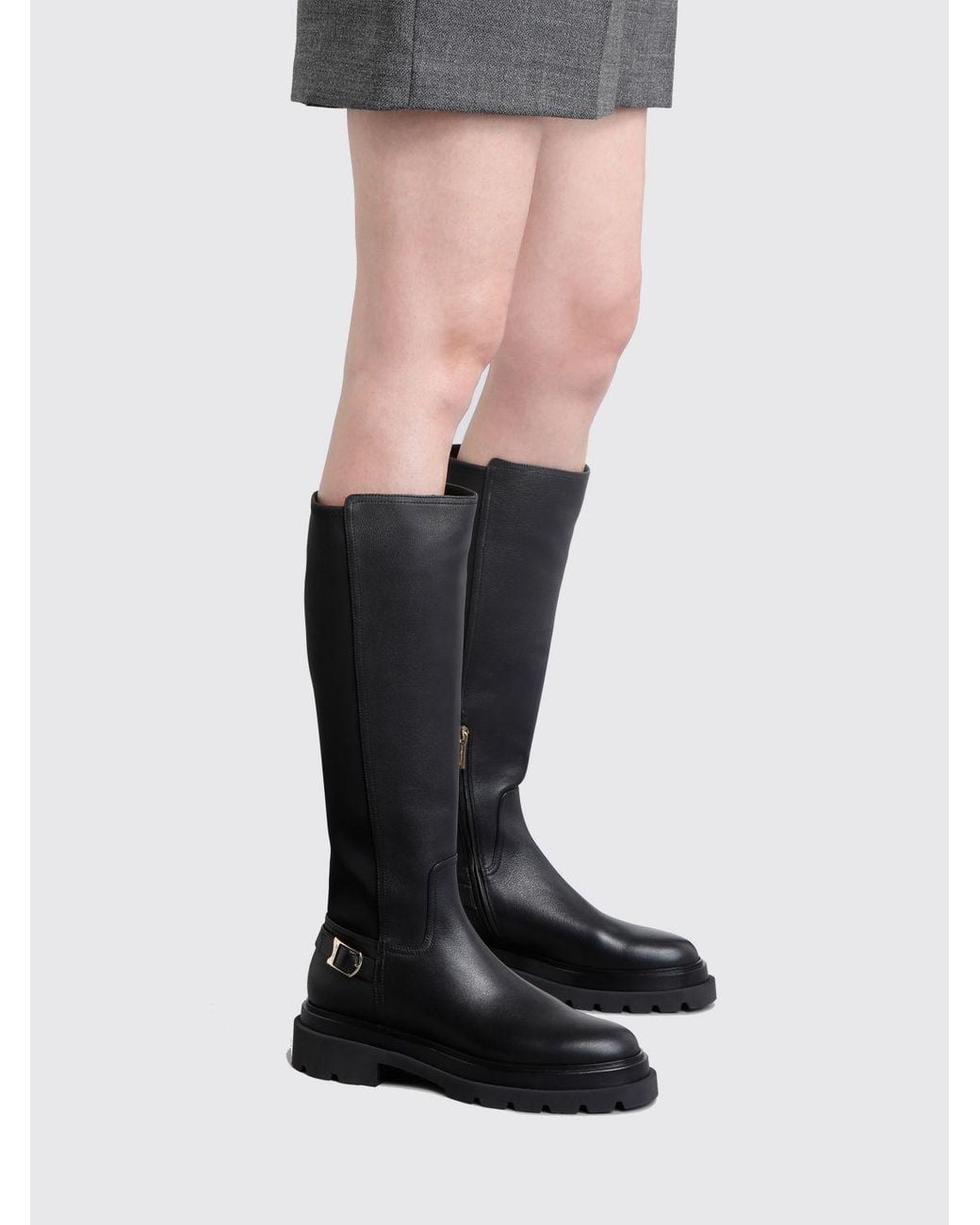 Santoni Black Boots