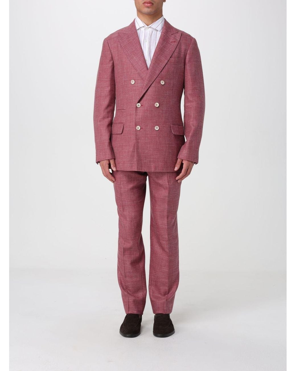 Brunello Cucinelli Red Suit for men