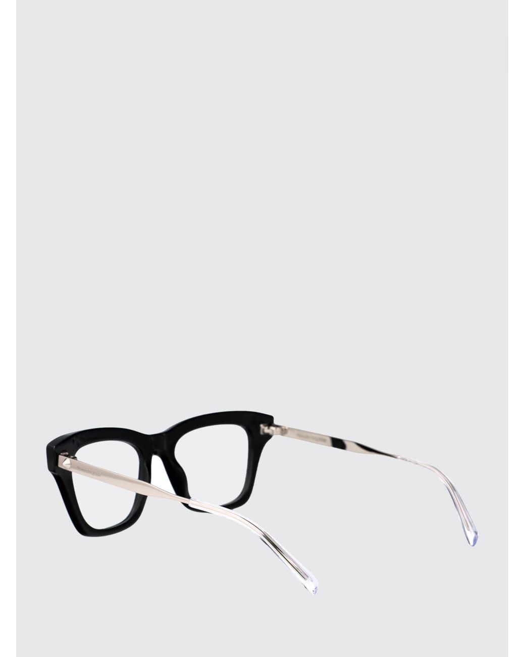 McQueen Black Brille Am0484O Aus Acetat Und Metall