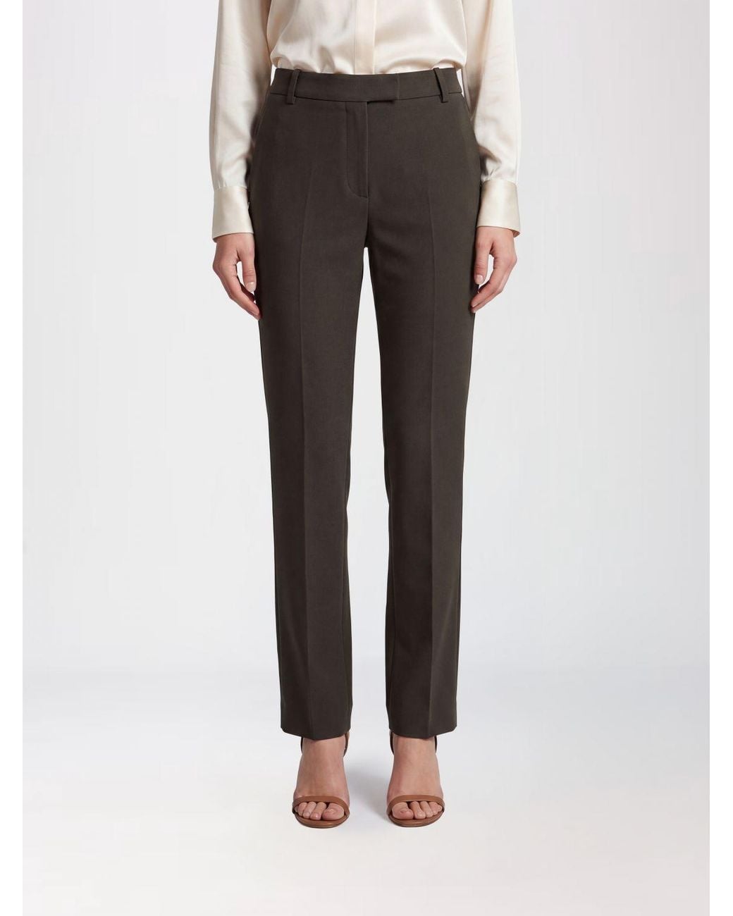 Max Mara Gray Classic Cady Trousers