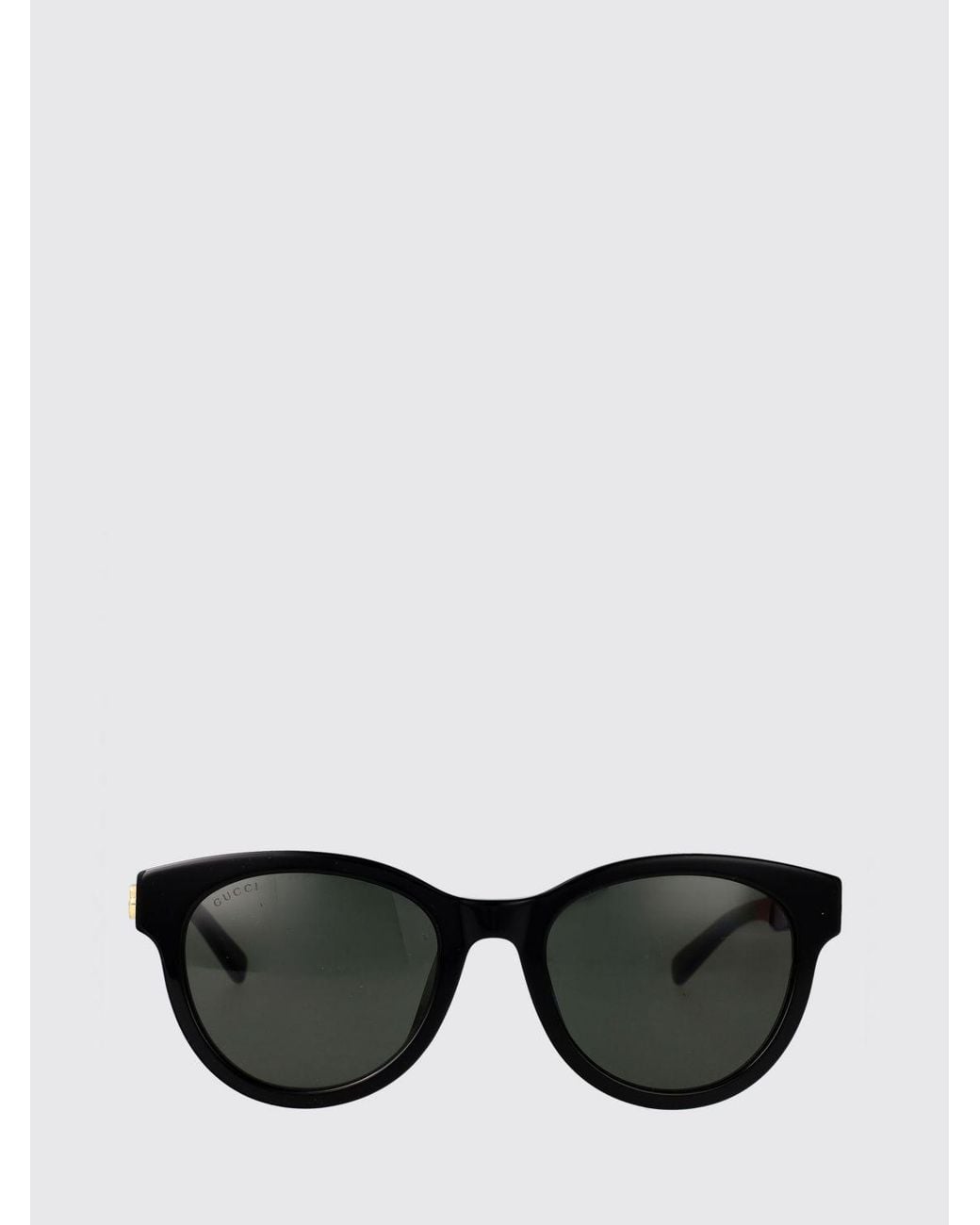 Gucci Black Tortoiseshell Acetate Cat-Eye Sunglasses With Gg Monogram