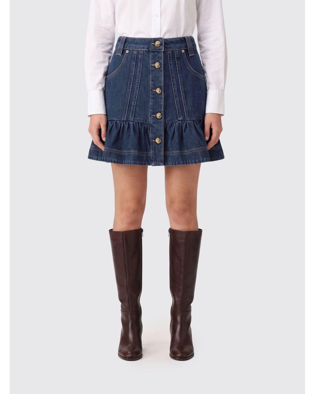 Farm Rio Blue Skirt