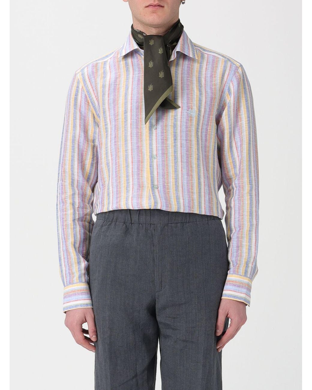 Etro Green Scarf for men