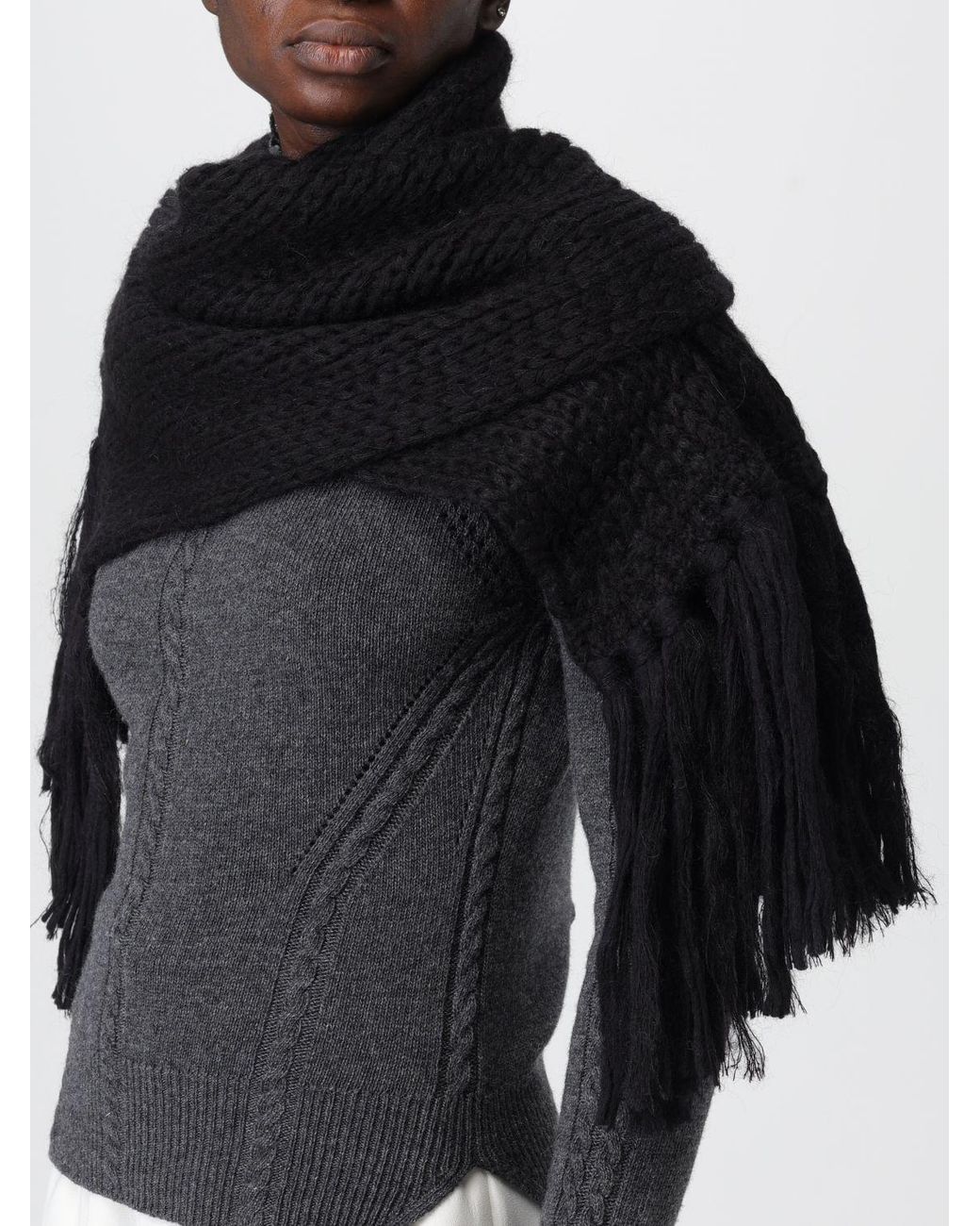 Ermanno Scervino Black Scarf