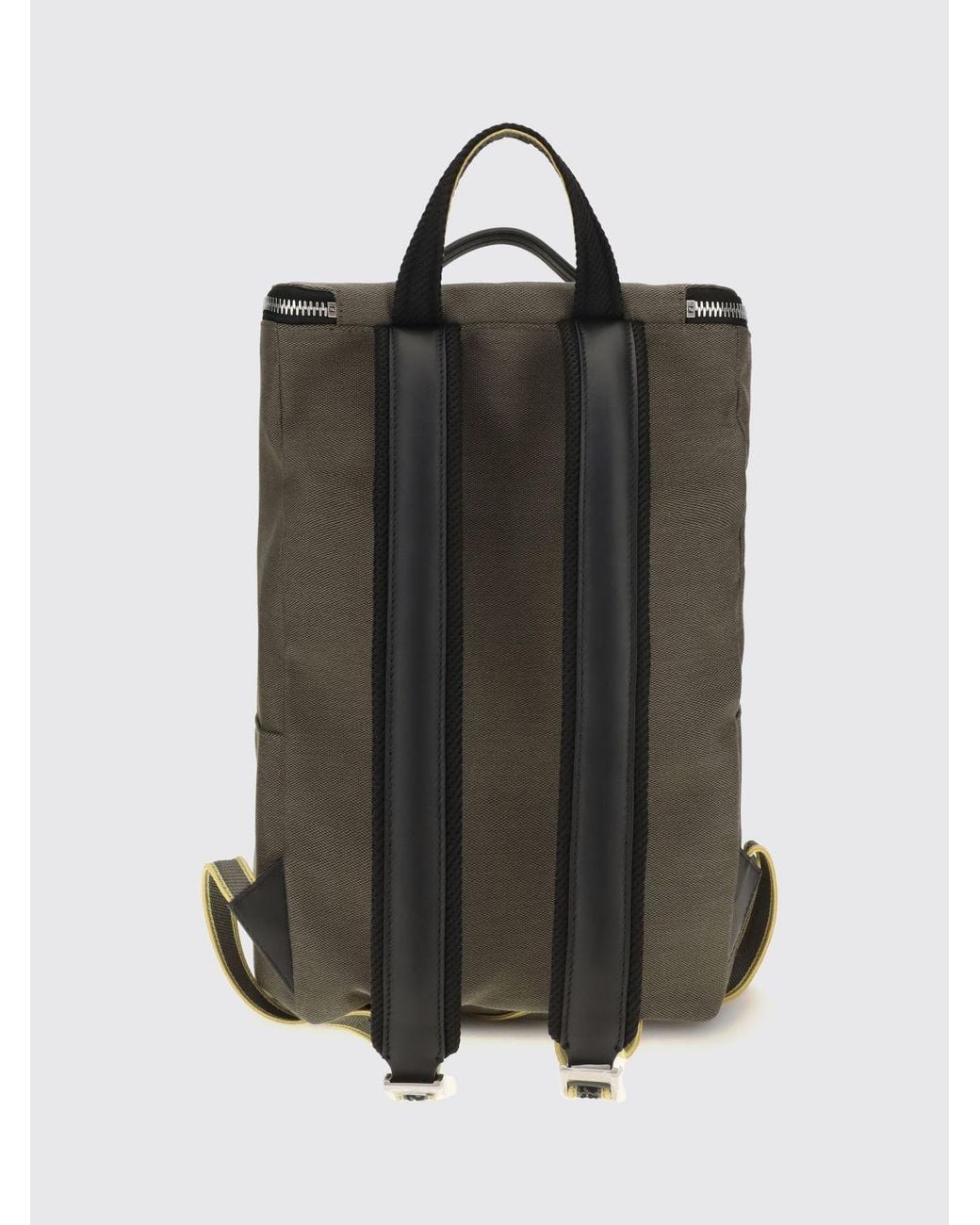 Fendi Green Tourist Contrast Logo Polyester Backpack With Adjustable Straps for men