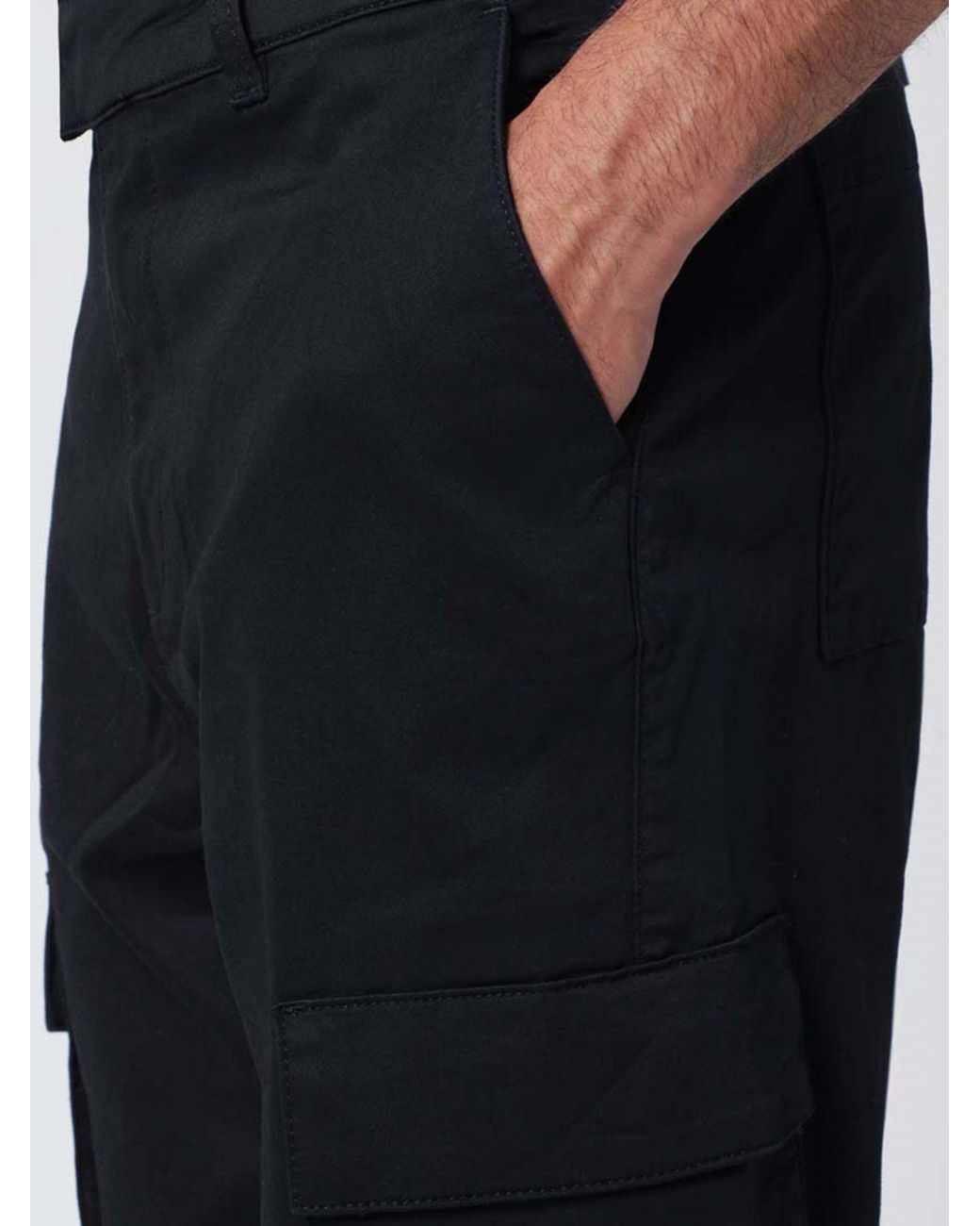 Represent Blue Cotton Cargo Trousers for men