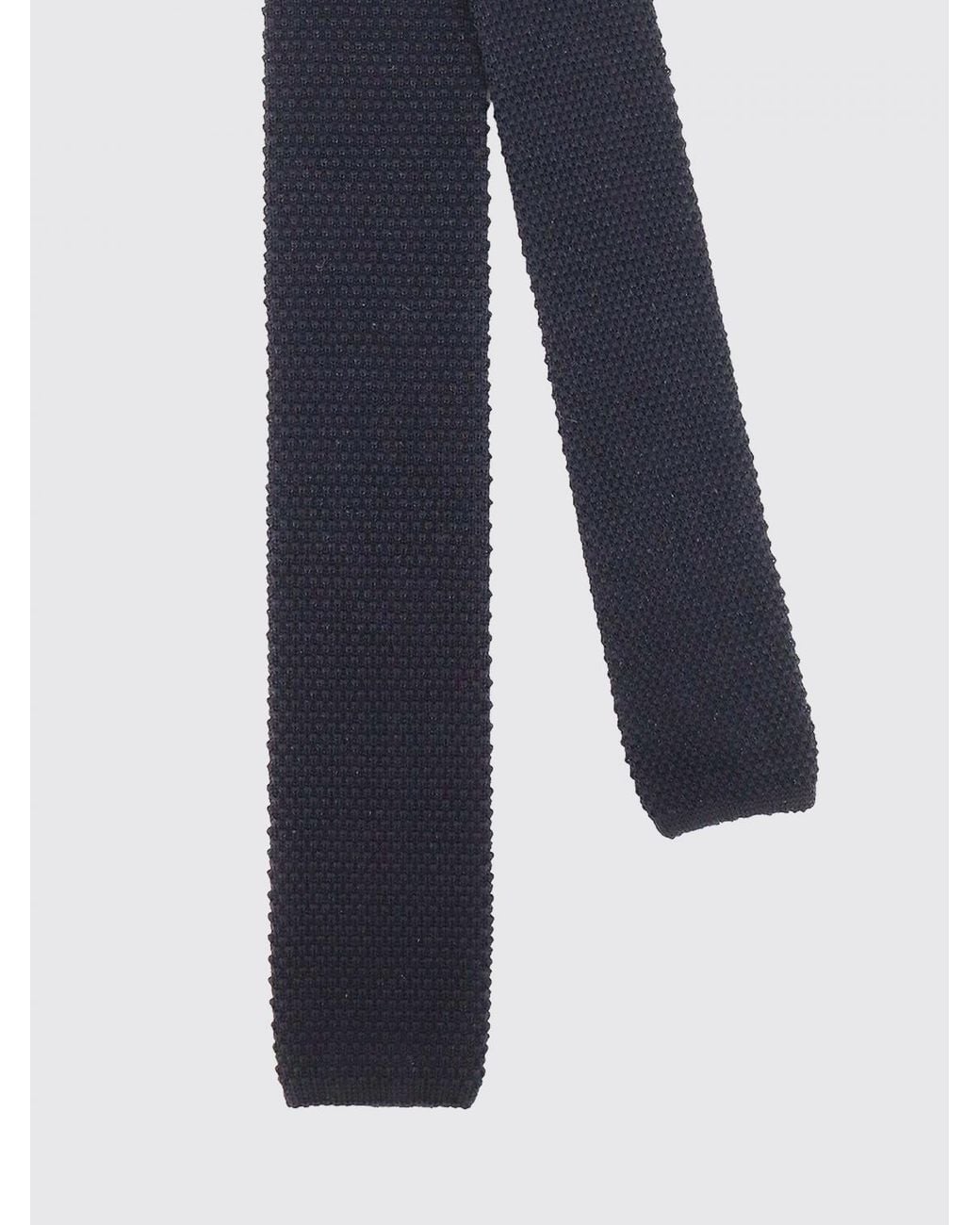 Sebago Blue Straight-Cut Knit Tie for men