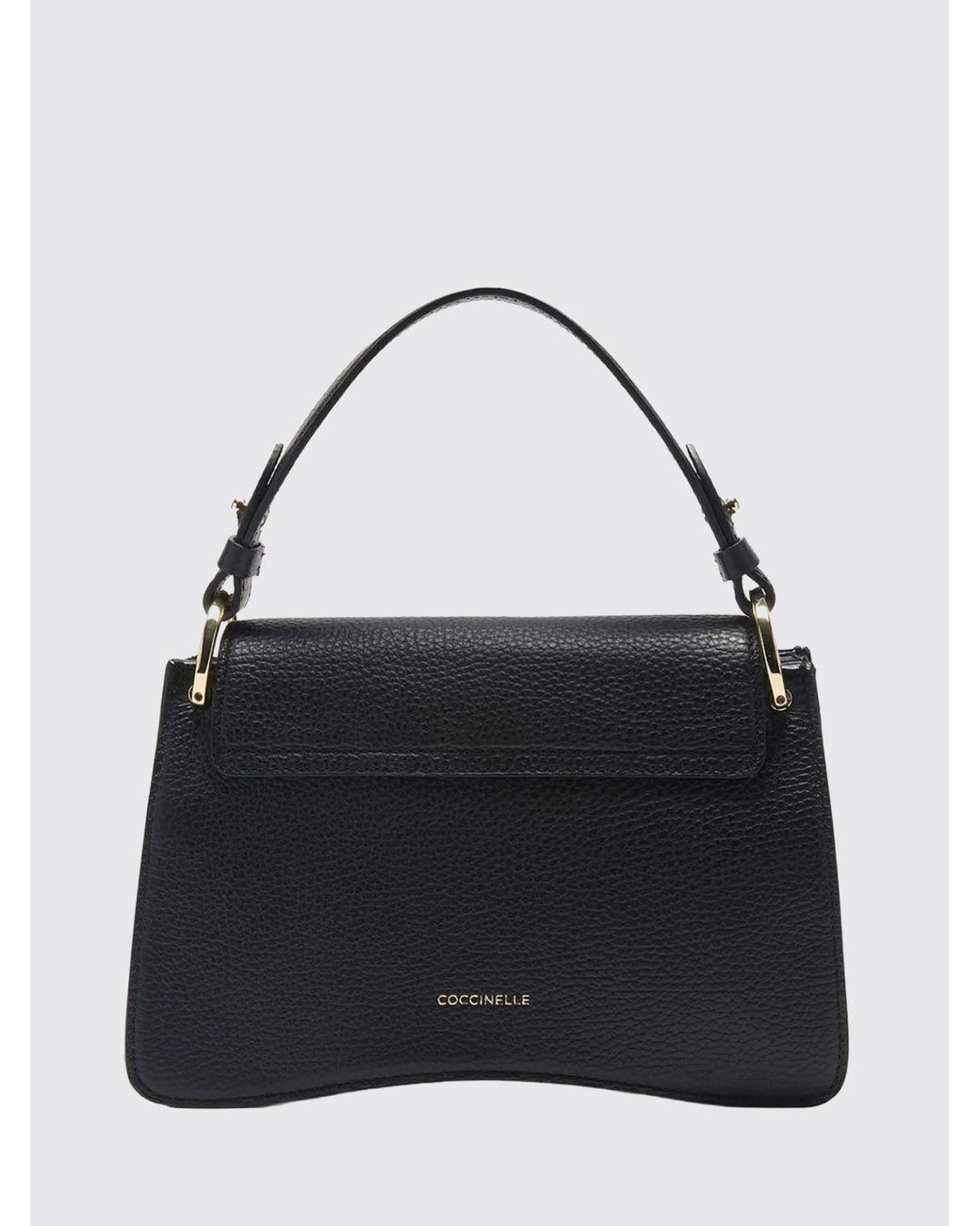 Coccinelle Black C-Me Mini Hammered Leather Bag