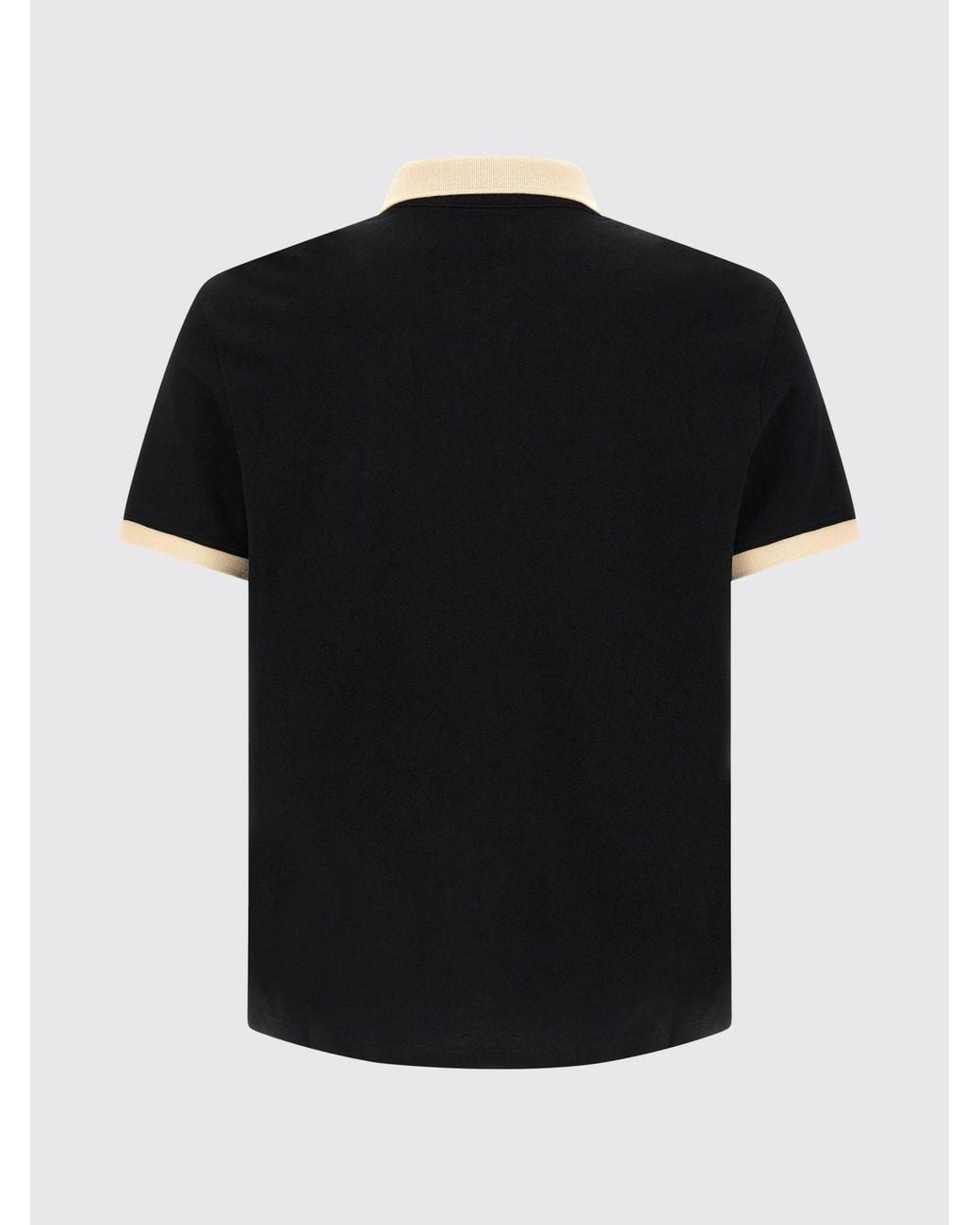 Valentino Black Cotton Polo Shirt With Vlogo for men