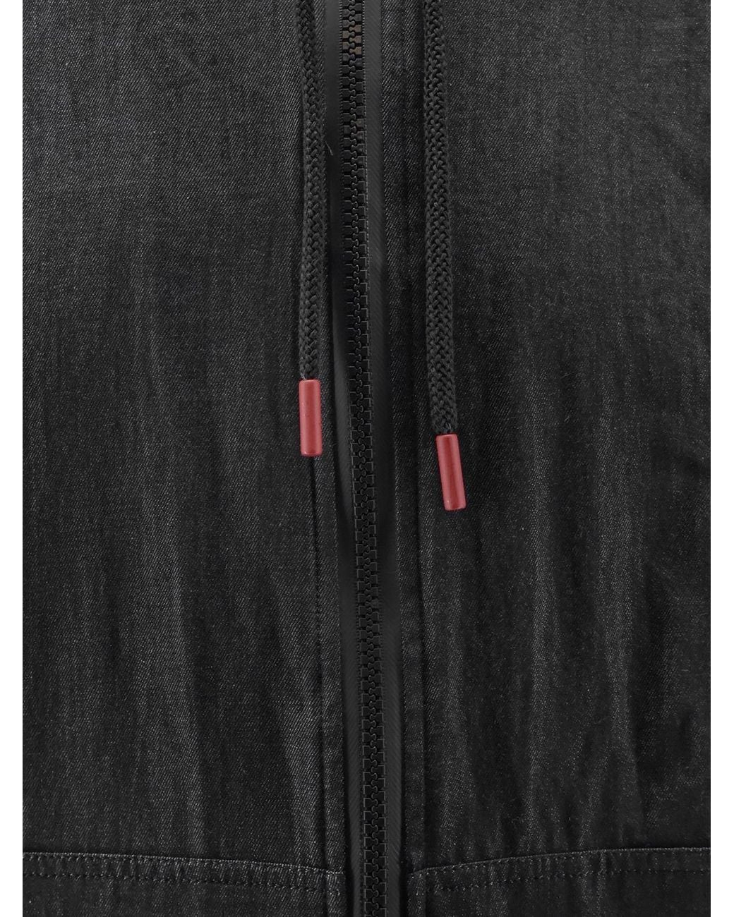 Kiton Blue Slim Fit Hooded Technical Fabric Sports Jacket for men