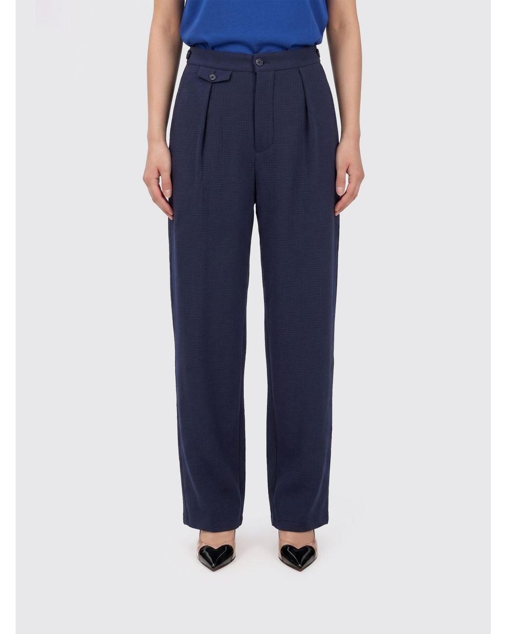 Emporio Armani Blue Jersey Trousers