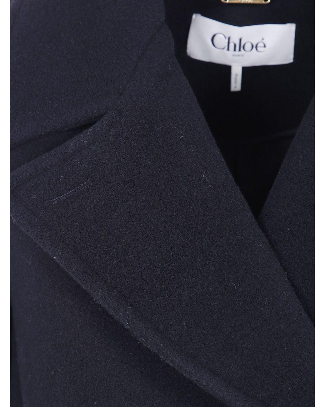 Chloé Blue Chlo&Eacute Long Double-Breasted Coat