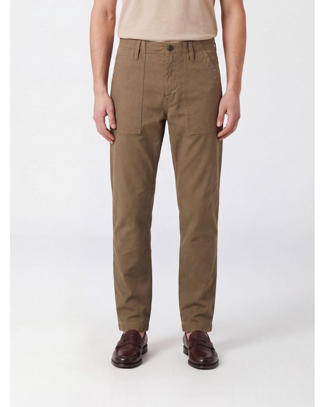 Filson Natural Straight-Leg Cotton Trousers With Patch Pockets for men