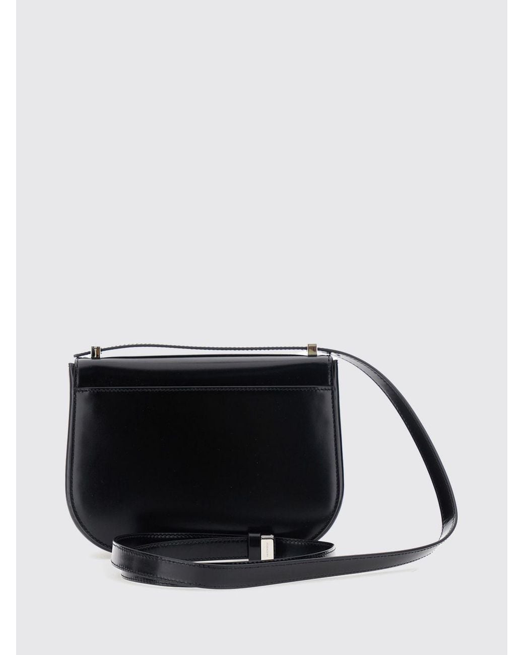 Ferragamo Black Double Gancini Mini Calfskin Crossbody Bag