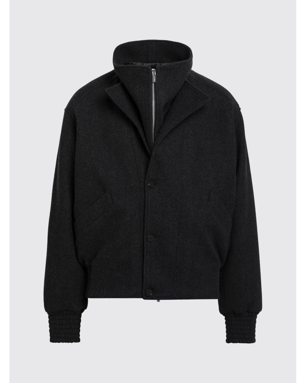 Jacquemus Black High-Neck Bomber Jacket for men