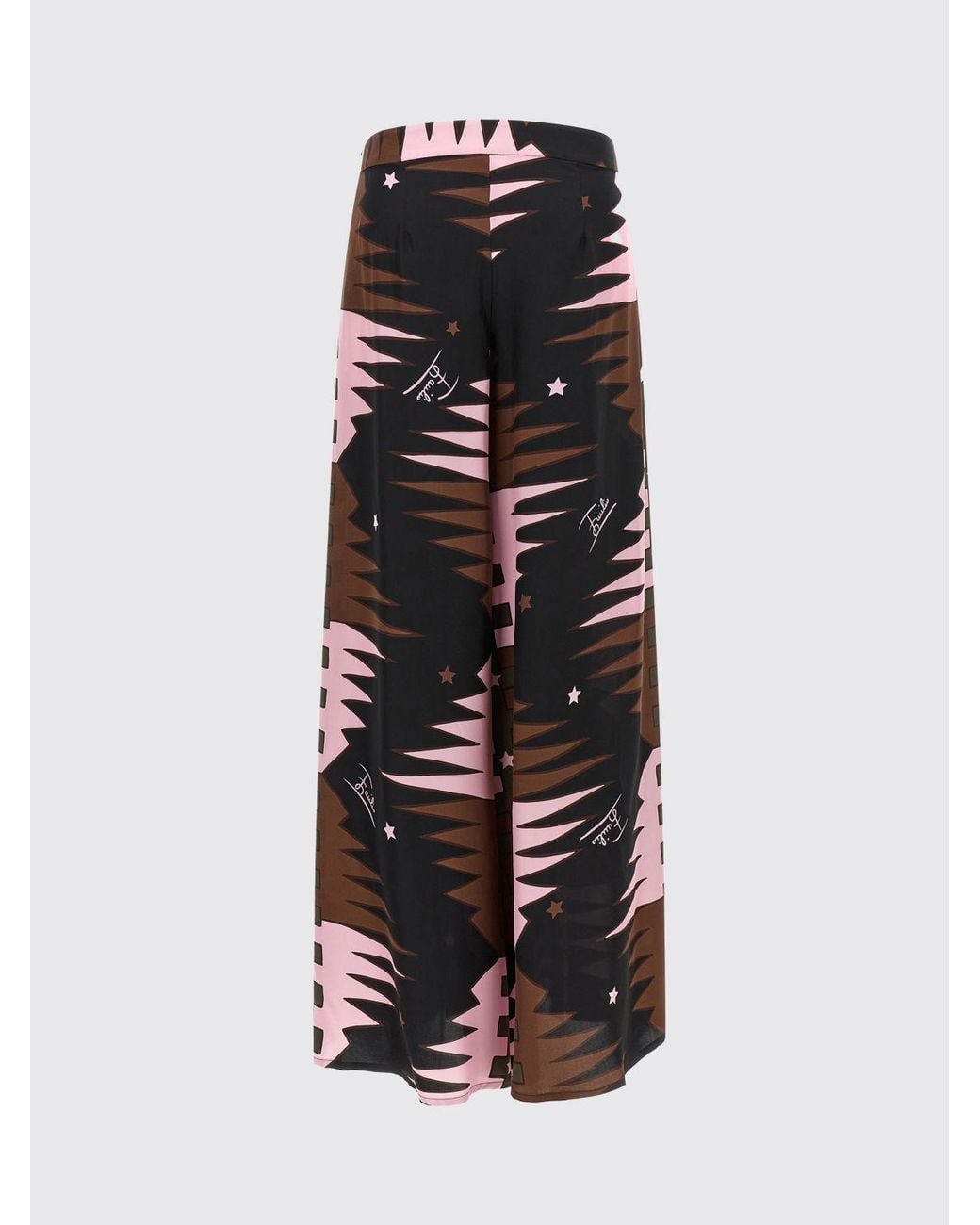 Emilio Pucci Multicolor High-Waisted Geometric Print Silk Wide-Leg Palazzo Trousers