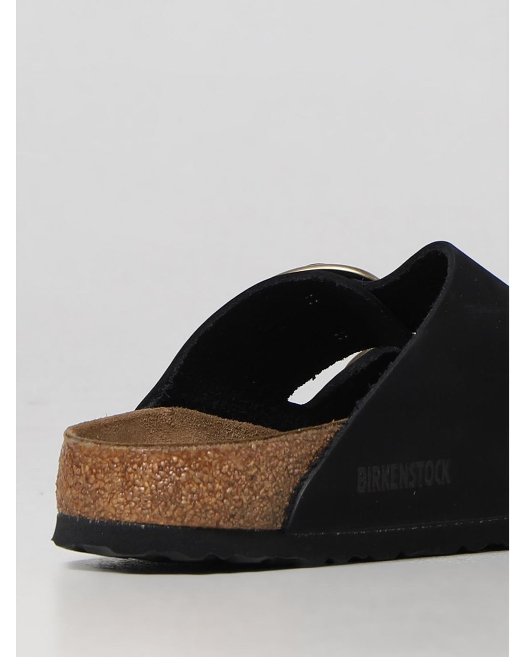 Birkenstock Black Arizona Big Buckle Nubuck Sandals