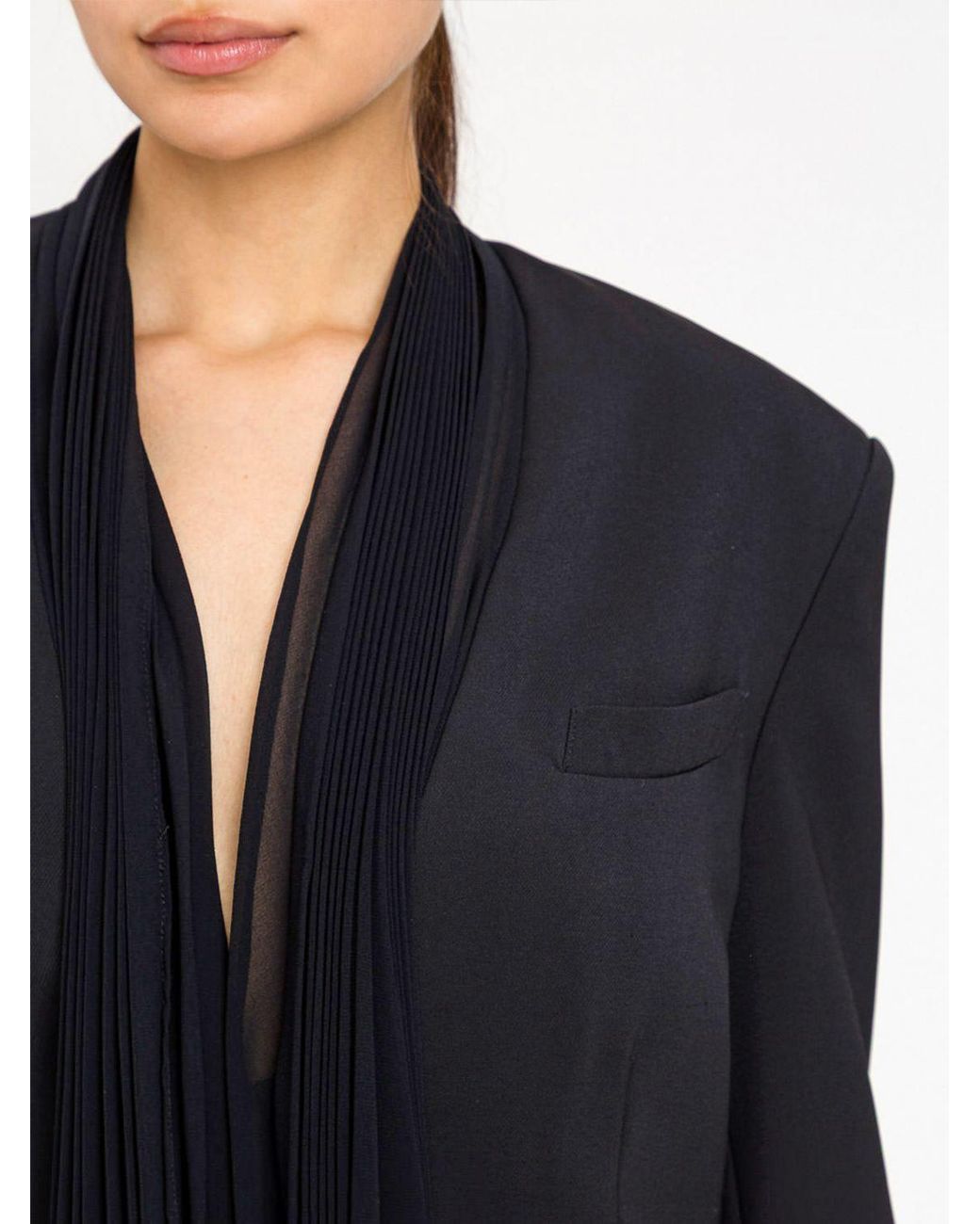 Twinset Black Crêpe Single-Breasted Blazer