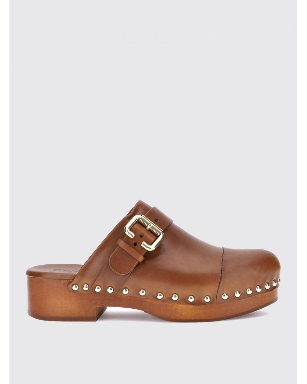 Chloé Brown ChloÉ Jeannette Leather Sabot