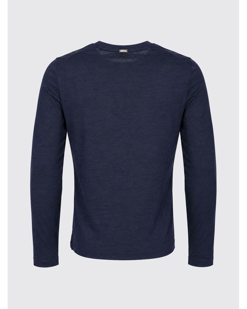 Herno Blue Long-Sleeved T-Shirt for men