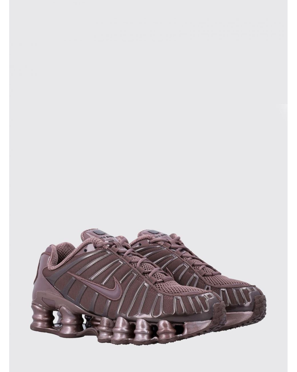 Nike Purple Shox Tl Mesh And Rubber Sneakers