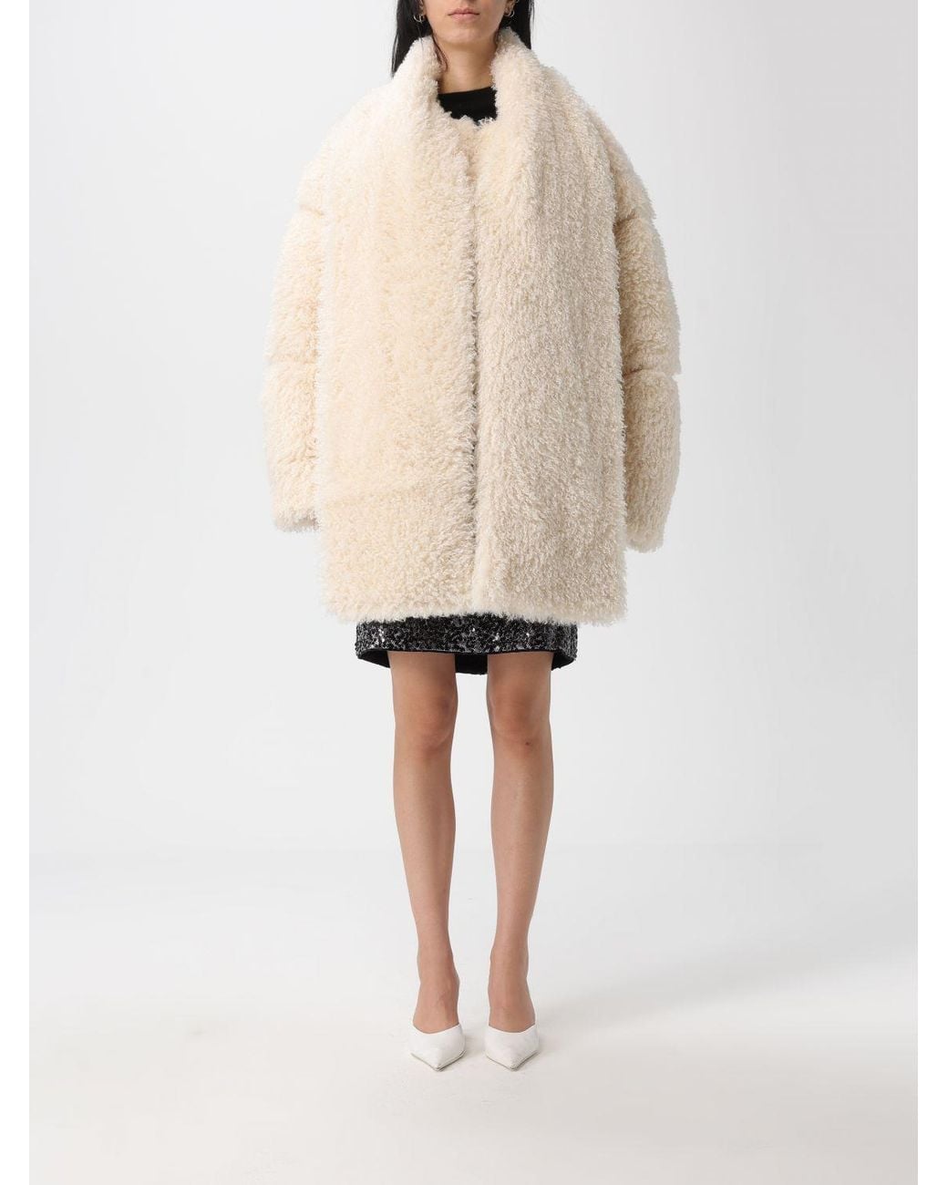 Karl Lagerfeld Natural Fur Coat