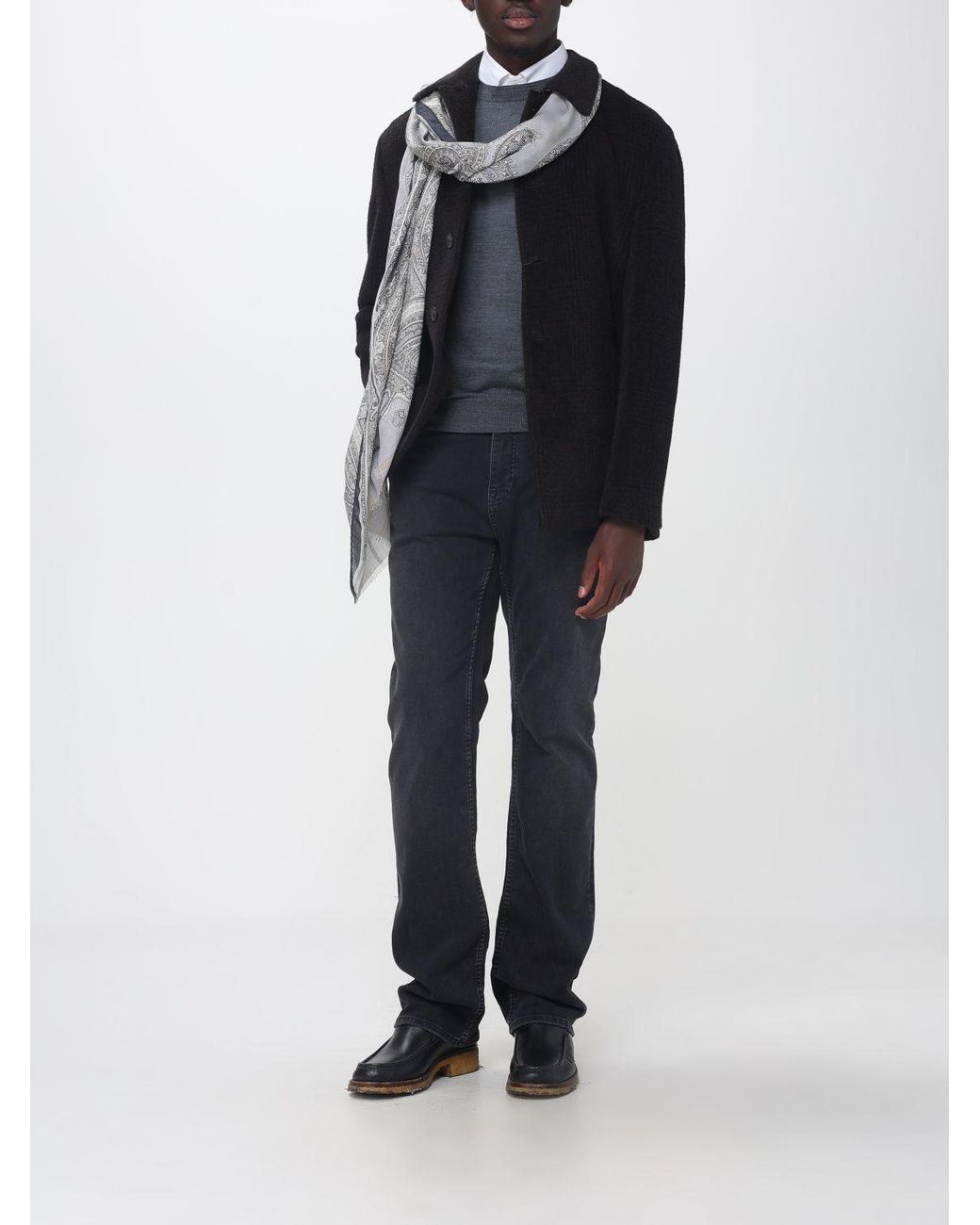 Etro Gray Scarf for men
