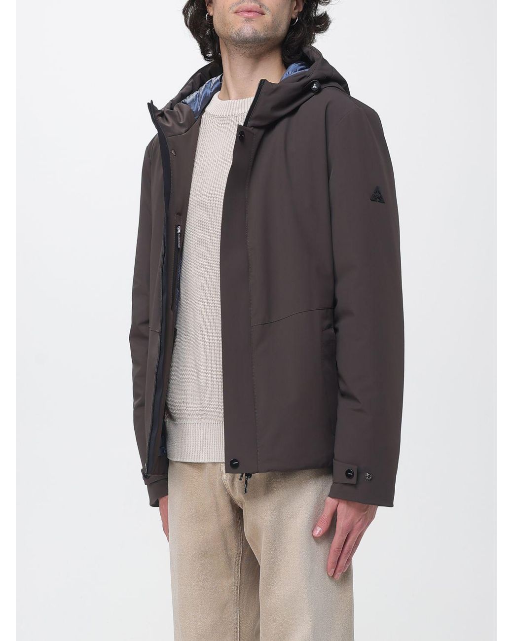 Heskimo Gray Padded Waterproof Nylon Windbreaker With Hood And Slim Fit for men