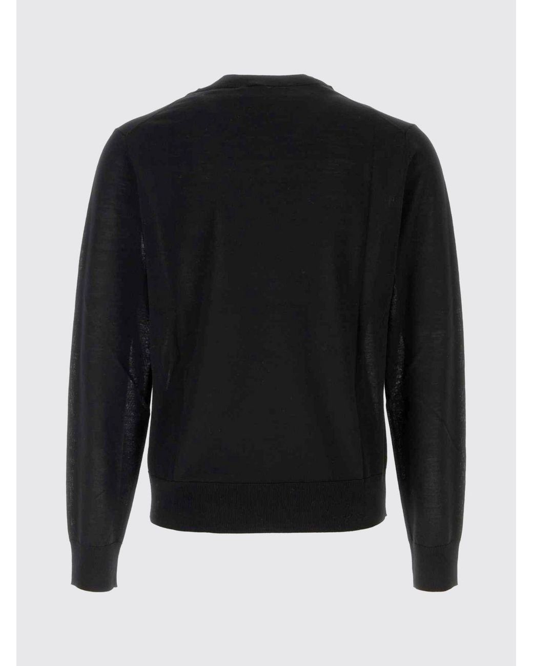 DSquared² Black Long-Sleeved Wool Crew Neck Jumper for men