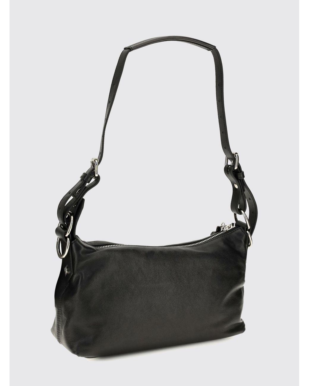 Vivienne Westwood Black Emma Ovine Leather Shoulder Bag With Orb Logo
