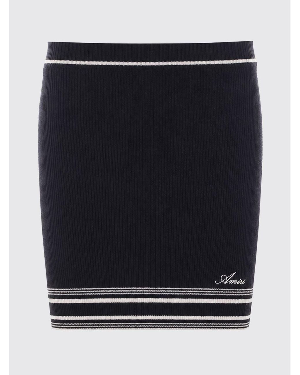 Amiri Black High-Waisted Midi Pencil Skirt