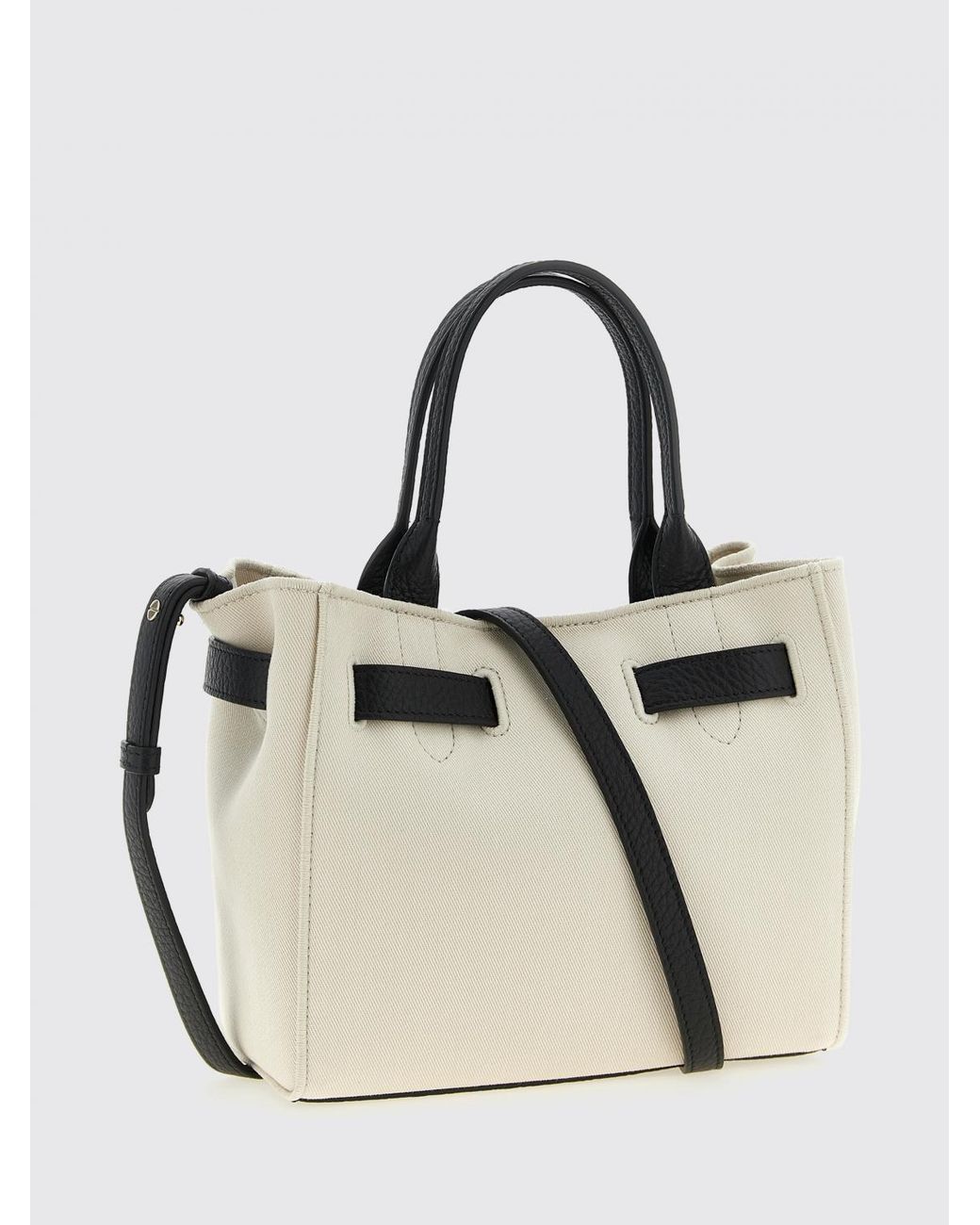 Tom Ford Natural Audrey Cotton Twill And Leather Bag