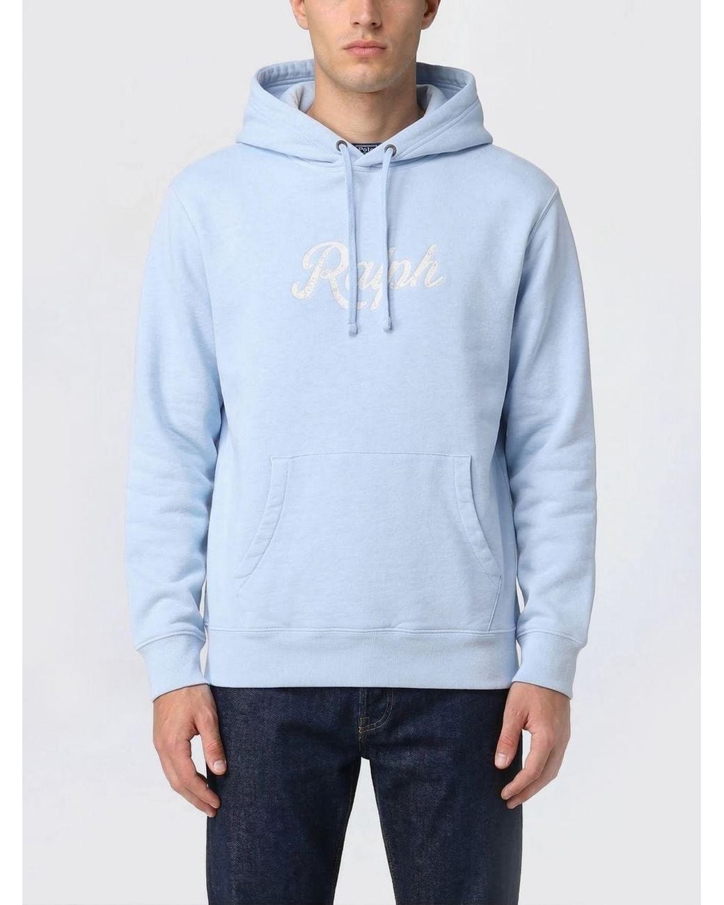 Polo Ralph Lauren Blue Cotton Blend Hoodie for men