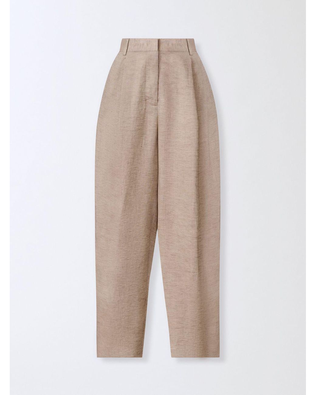 Fabiana Filippi Natural Wide Leg Linen Trousers