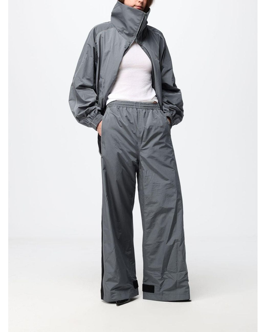 Balenciaga Gray Oversized Bomber Jacket