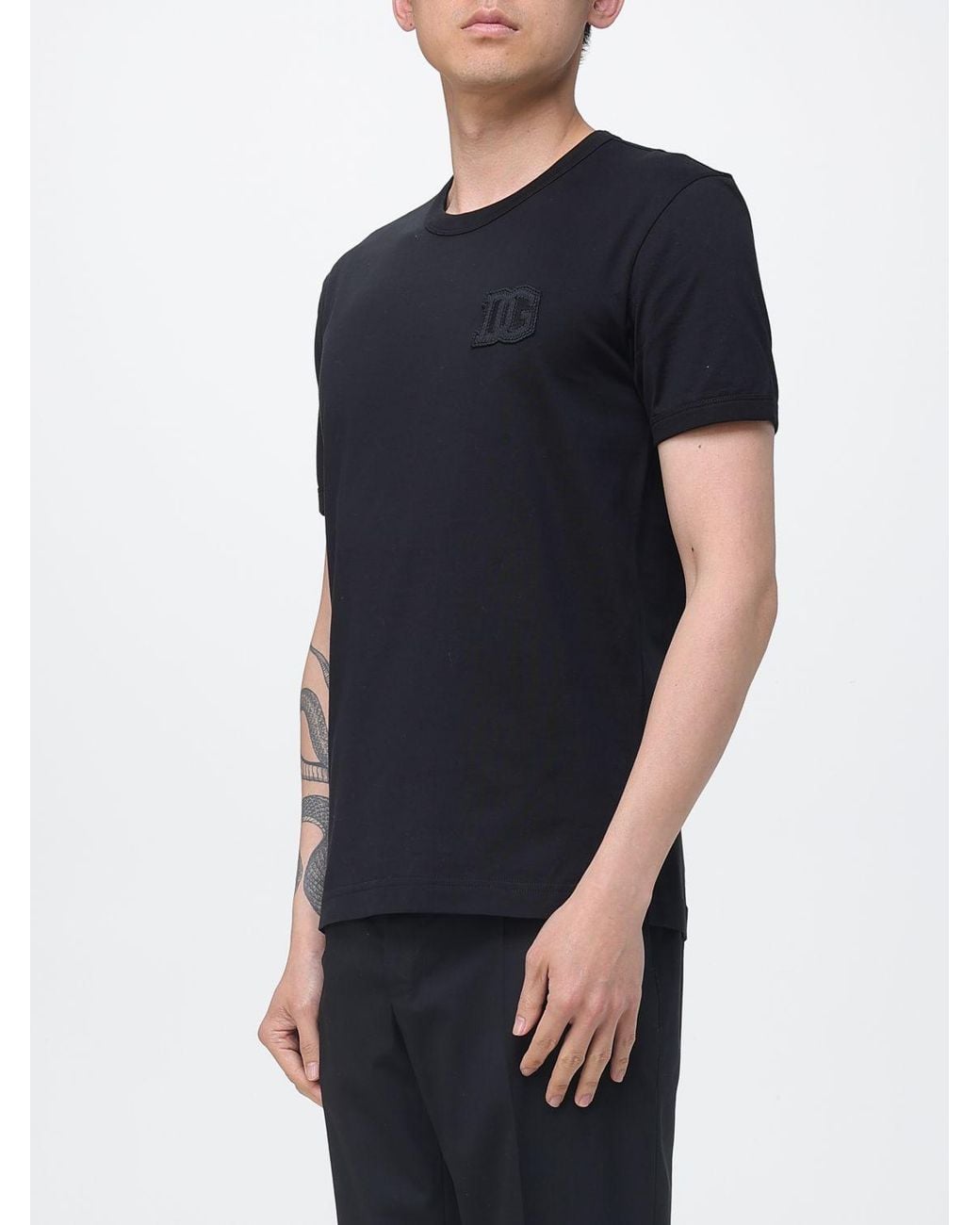 Dolce & Gabbana Black Dolce &Amp Gabbana Cotton T-Shirt for men