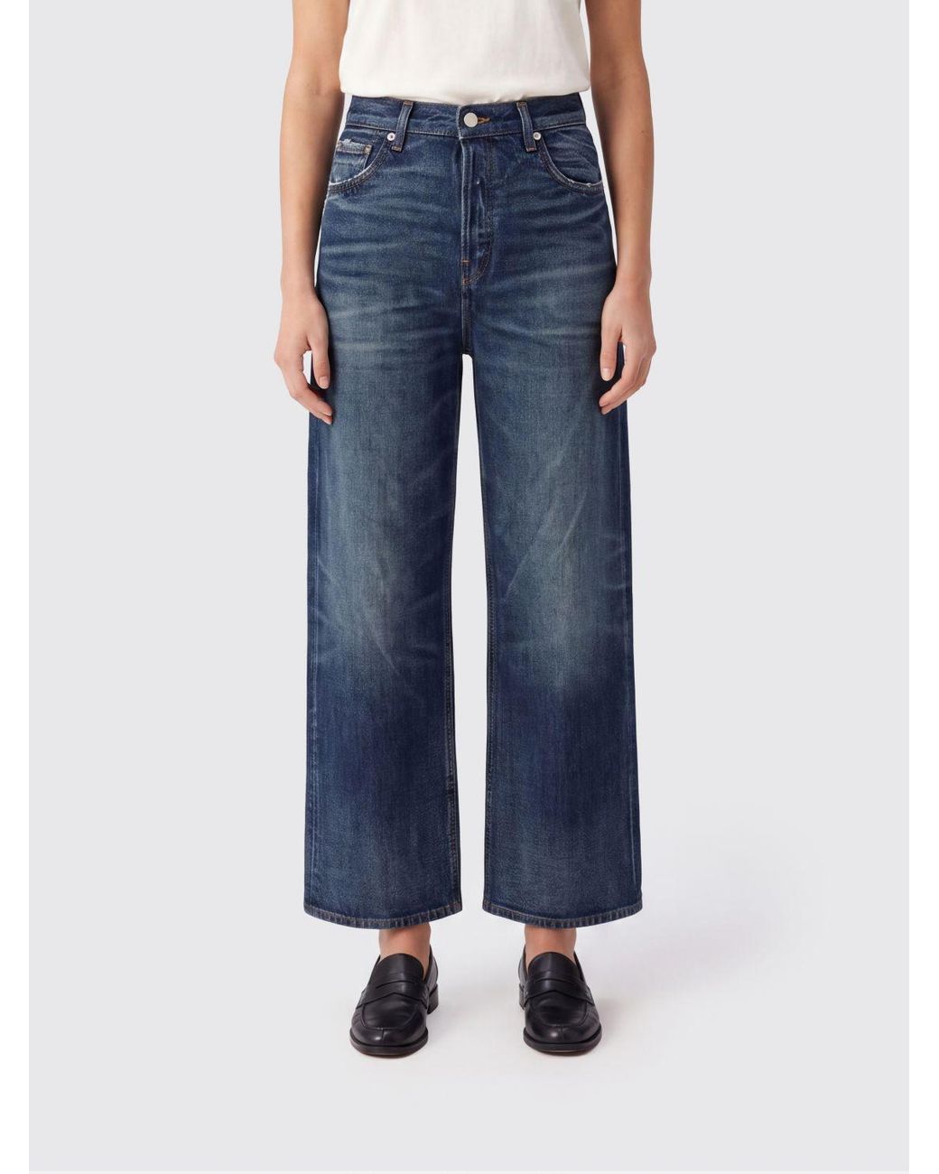 Haikure Blue Betty Cropped Mid-Rise Straight Leg Jeans