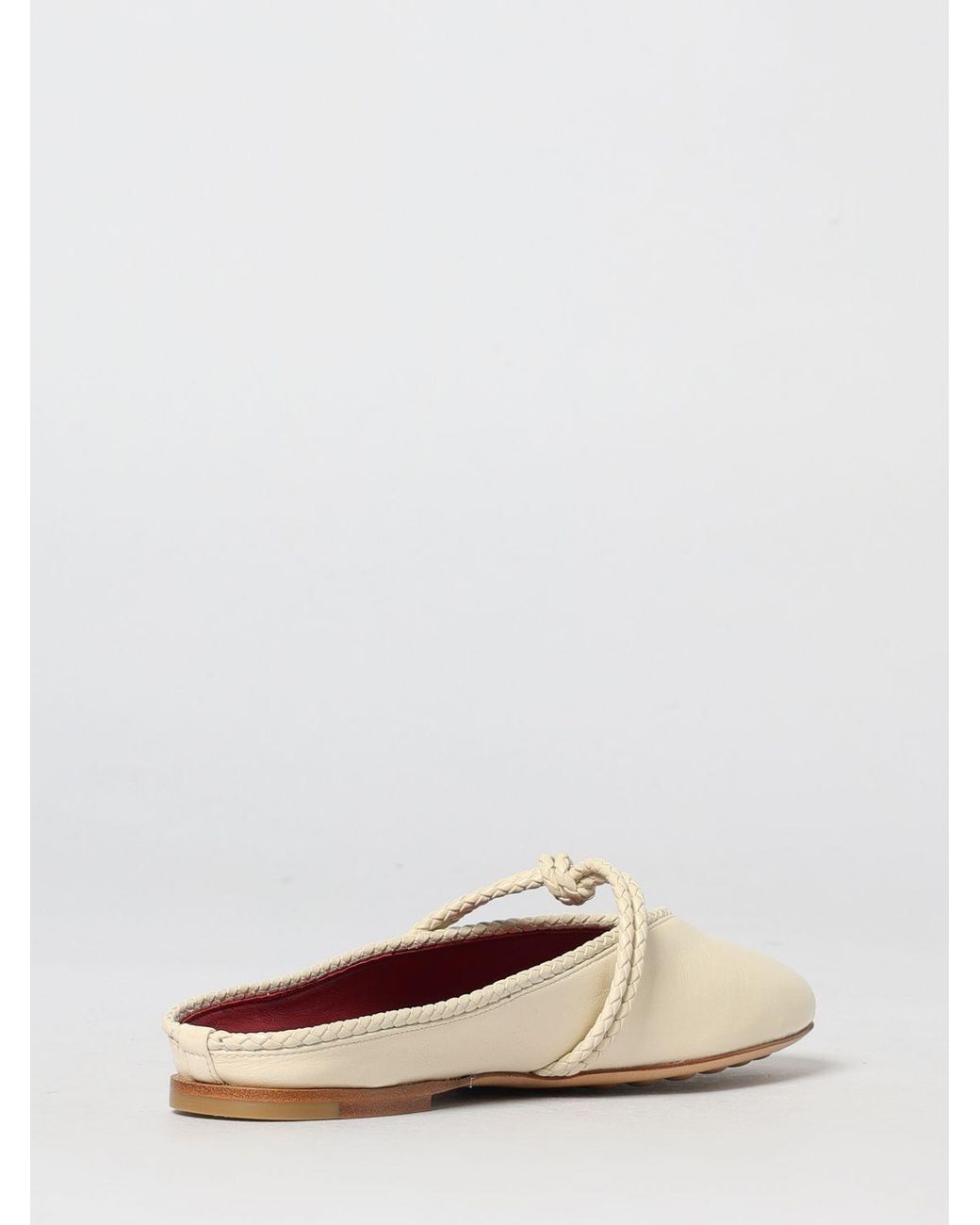 Bottega Veneta White Rosa Leather Mules