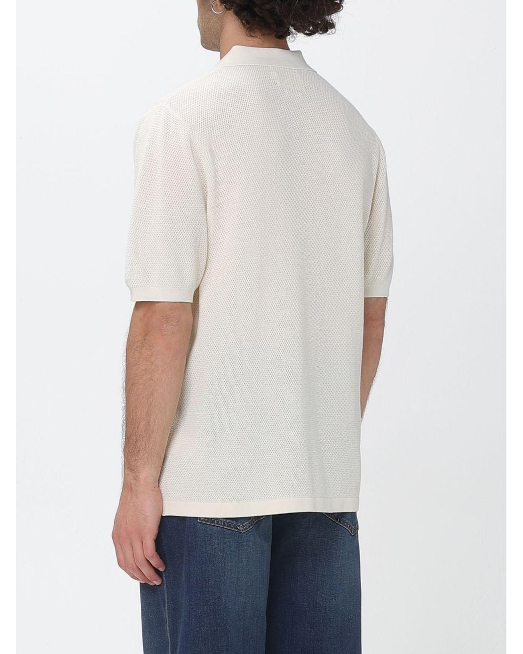 Mc2 Saint Barth White Cotton Knit Polo Shirt for men