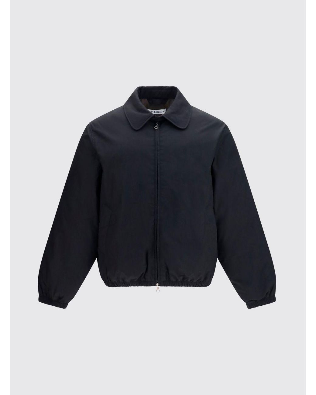 Our Legacy Blue Windproof Polyester Shirt Jacket With Zip Closure for men