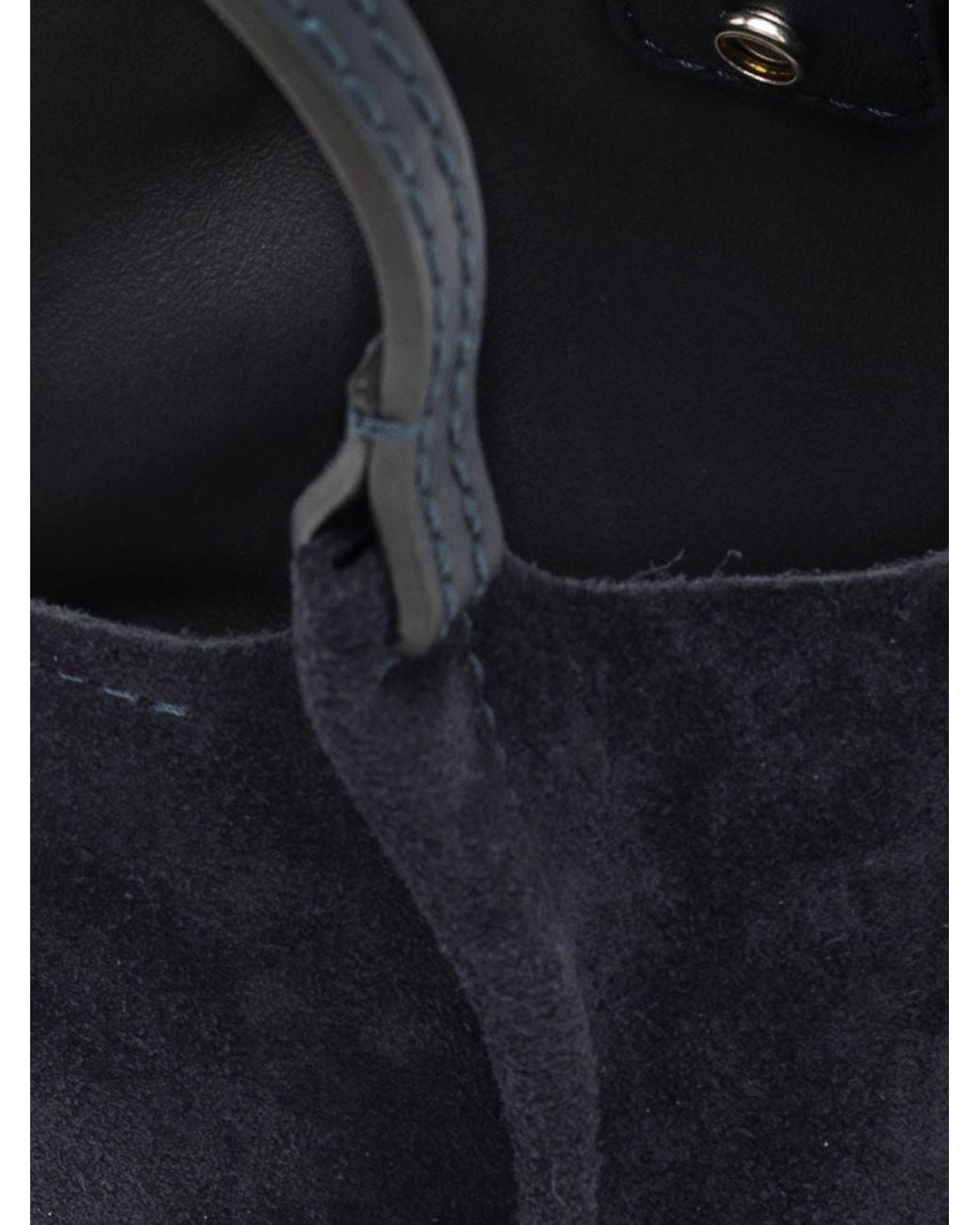 Gianni Chiarini Blue Dua Mini Suede Calfskin Handbag With Double Handle