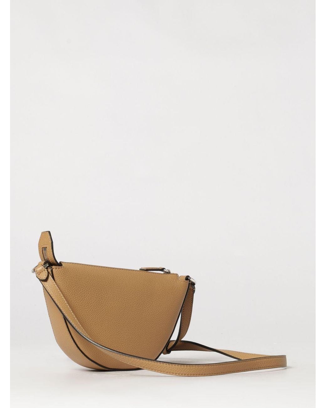 Fendi Natural Crescent-Shaped Grained Calfskin Leather Crossbody Bag for men