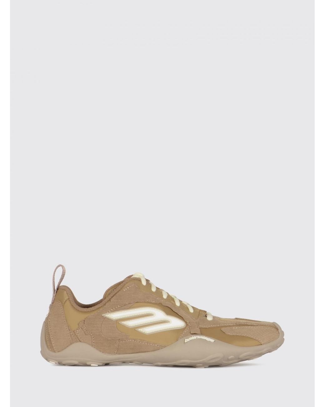 Balenciaga Natural Monday Ultra Corduroy And Canvas Sneakers