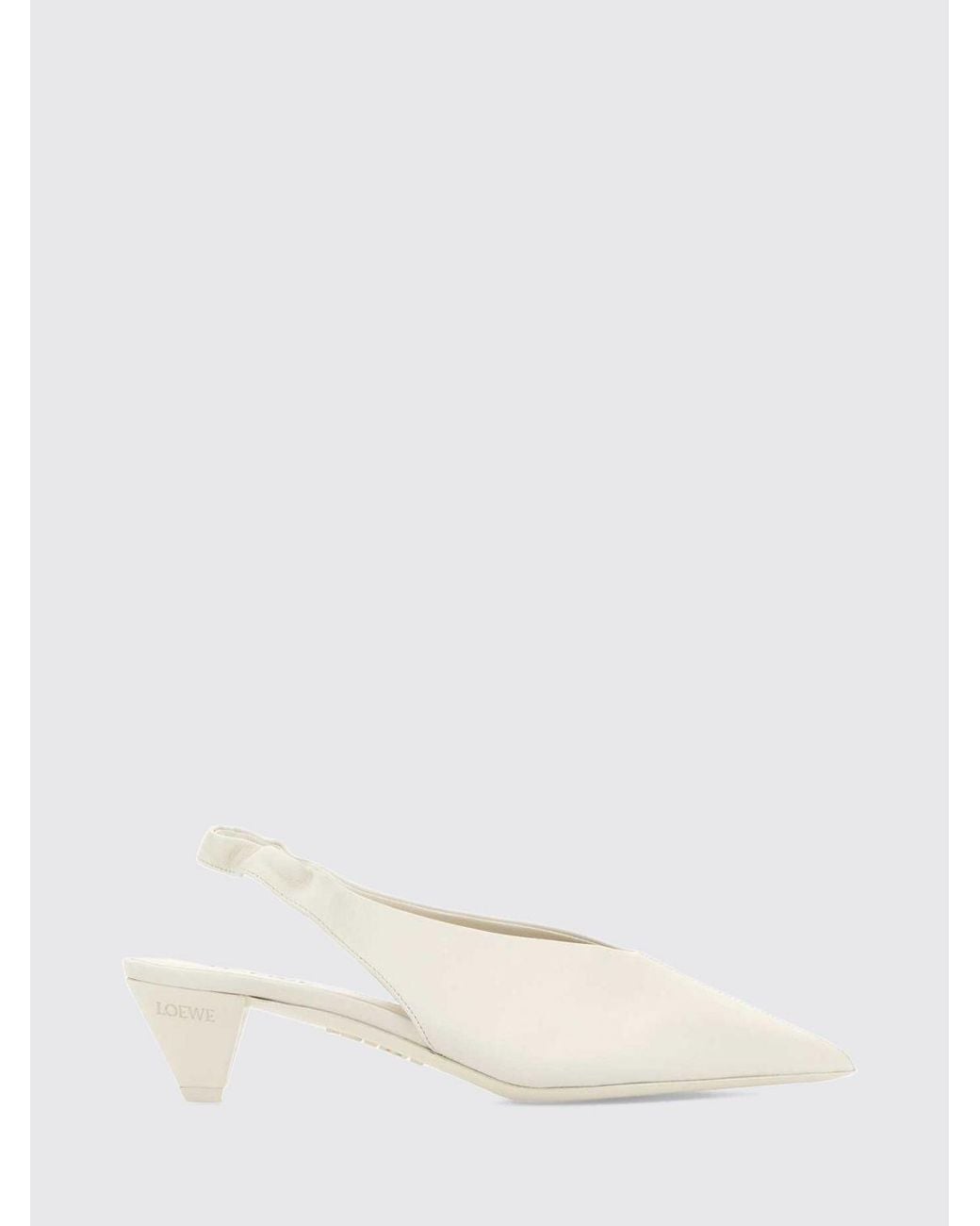 Loewe Natural Origami Cubic Lambskin Slingback Pumps With A Low Cone Heel