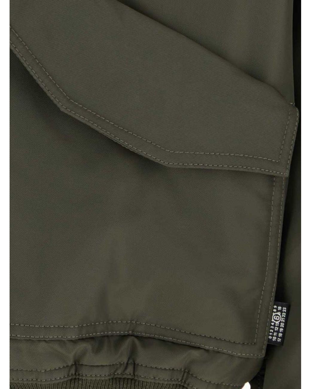 MM6 by Maison Margiela Brown Relaxed Fit Nylon Bomber Jacket With Stitch Logo for men