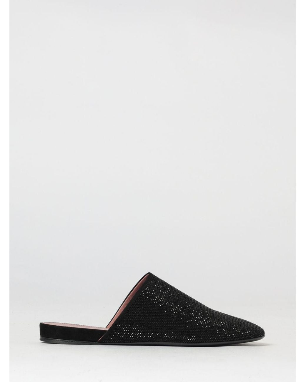 Premiata Black Suede Mules With Rhinestones