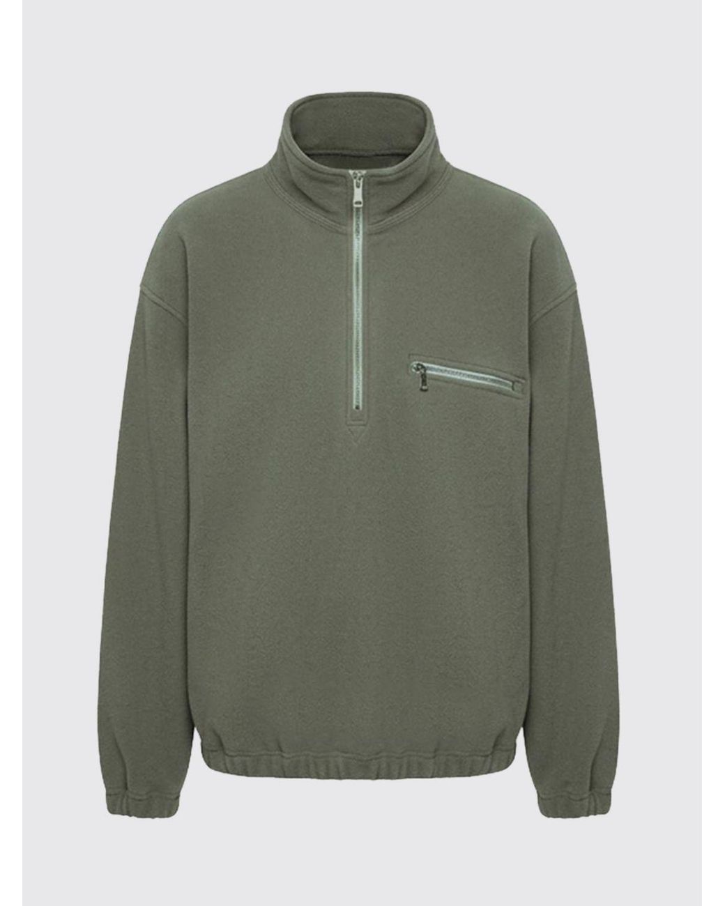Rier Gray Half-Zip Funnel Neck Jumper for men