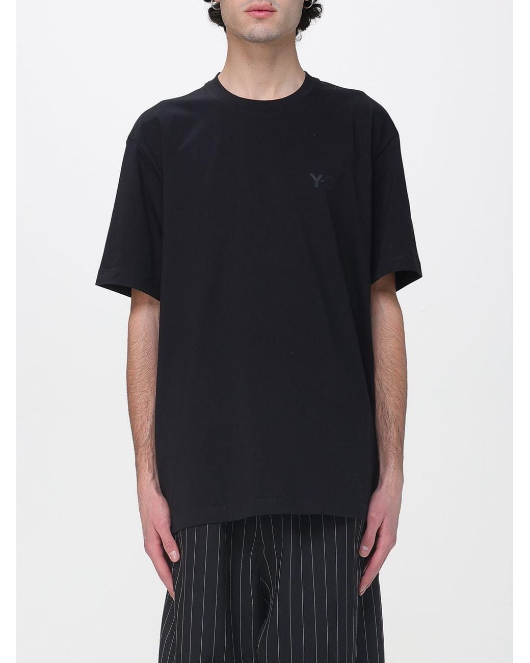 Y-3 Black Basic Cotton T-Shirt for men