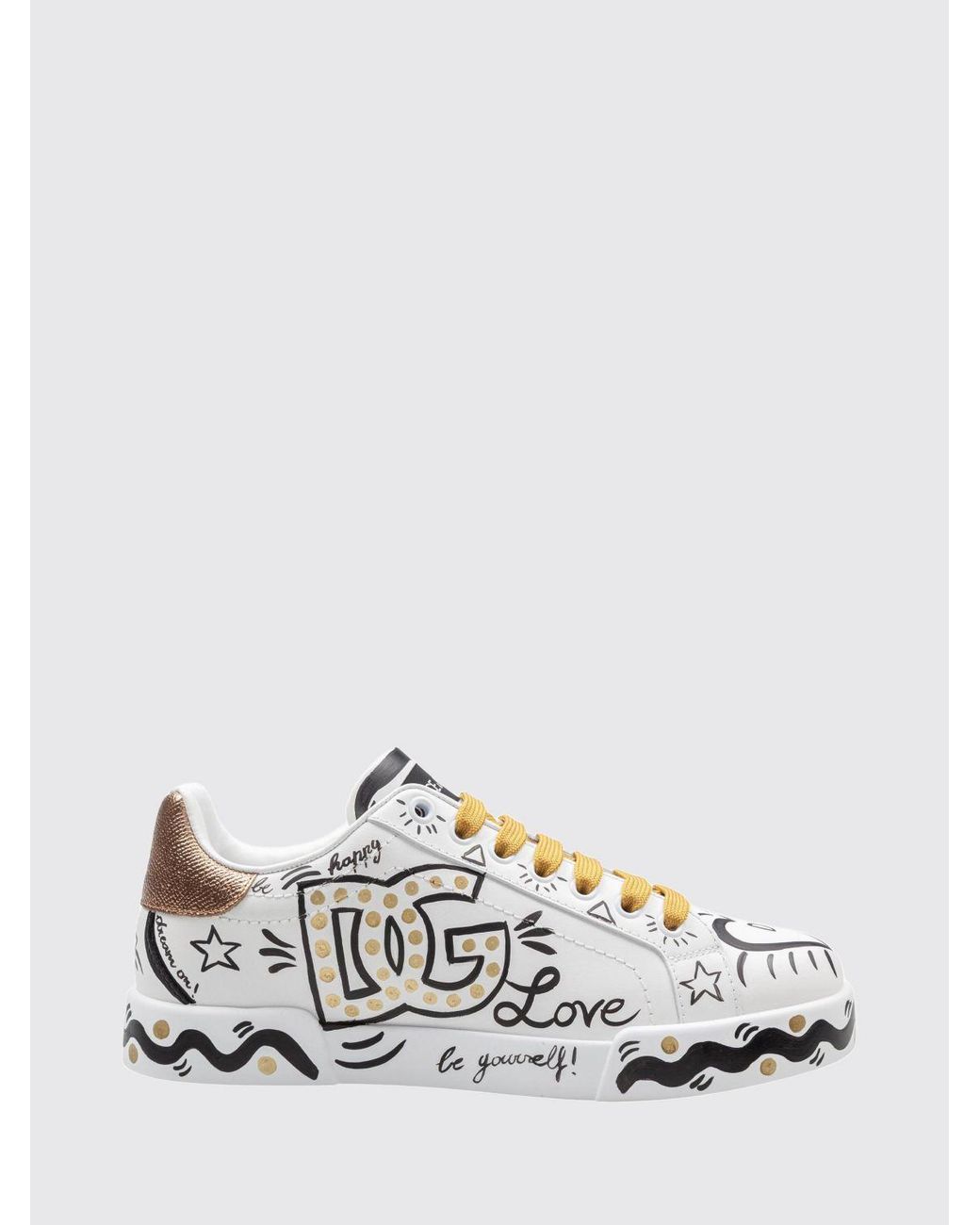 Dolce & Gabbana White Dolce &Amp Gabbana Portofino Low-Top Sneakers